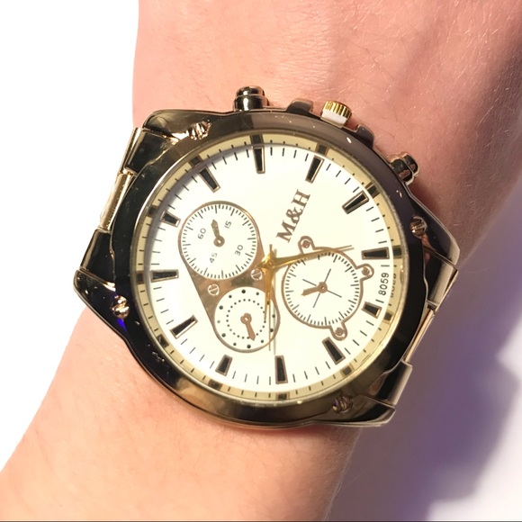 M&H Men’s Stainless Steel Watch - Picture 2 of 6